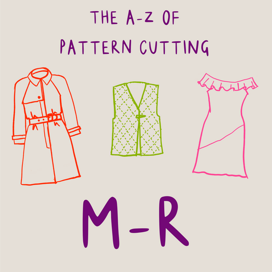 The A-Z of Pattern Cutting Summer School: M-R Sunday 26th July 10am-5pm UK Time