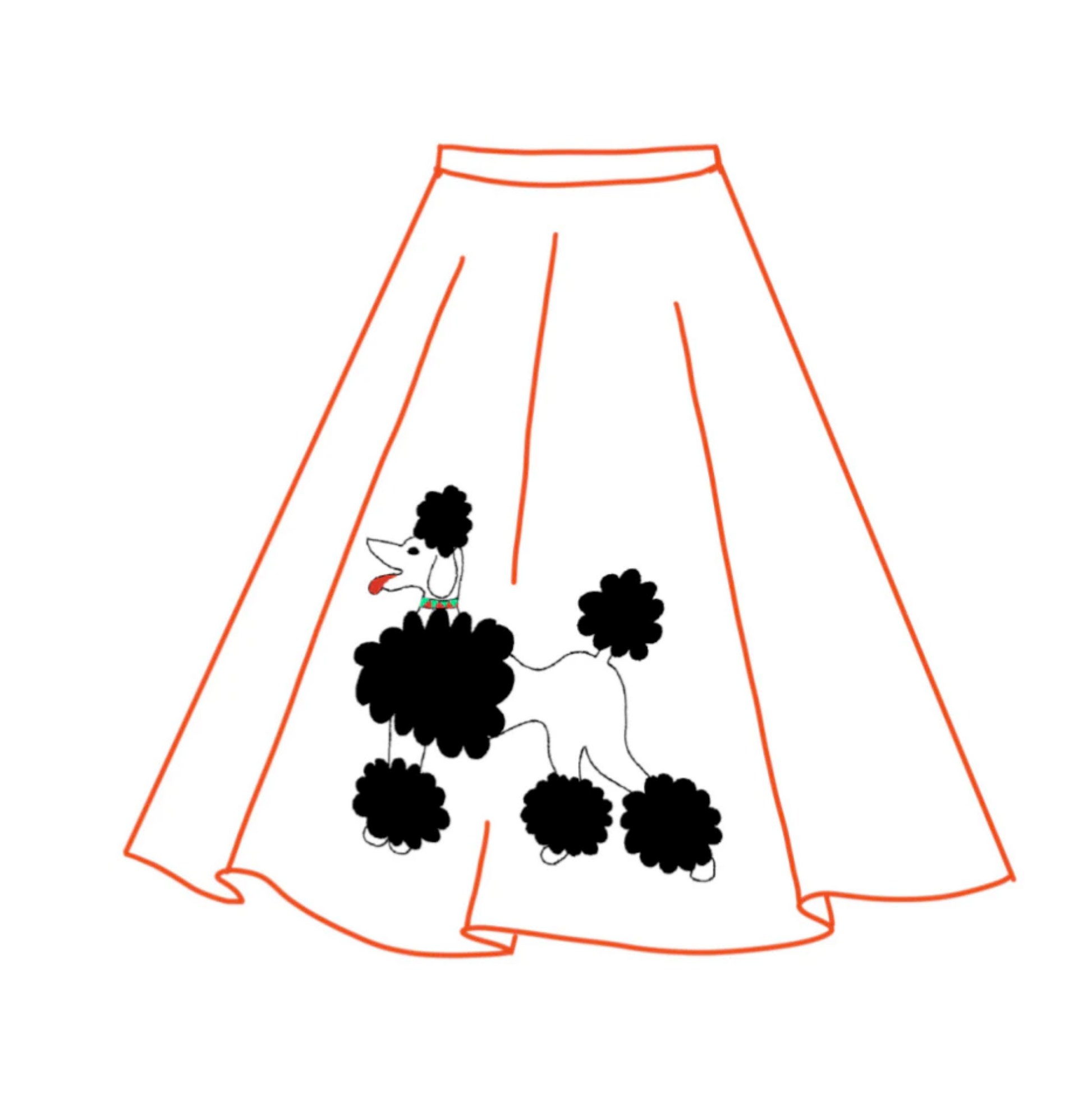 SELF-DRAFT PATTERN: 1950s Poodle Skirt tutorial – Alice & Co Patterns self-draft-pattern-1950s-poodle-skirt-tutorial-alice-co-patterns