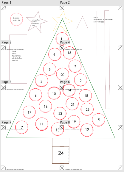 PATTERN: Christmas Tree Advent Calendar